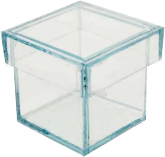 Cod. 008 Caixa de vidro 6x6x6 c/ tampa encaixar